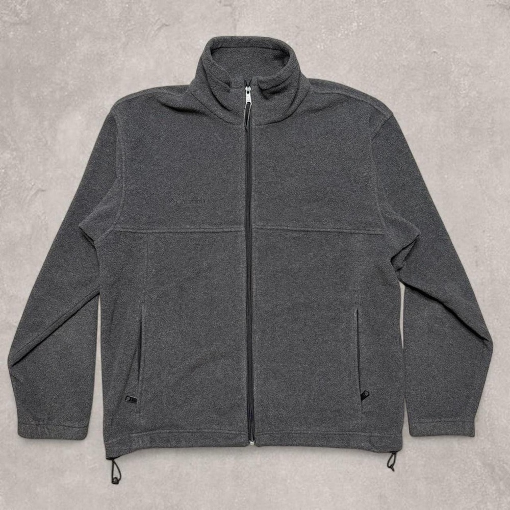 Columbia Embroidered Zip Up Chunky Relaxed Fleece Jacket